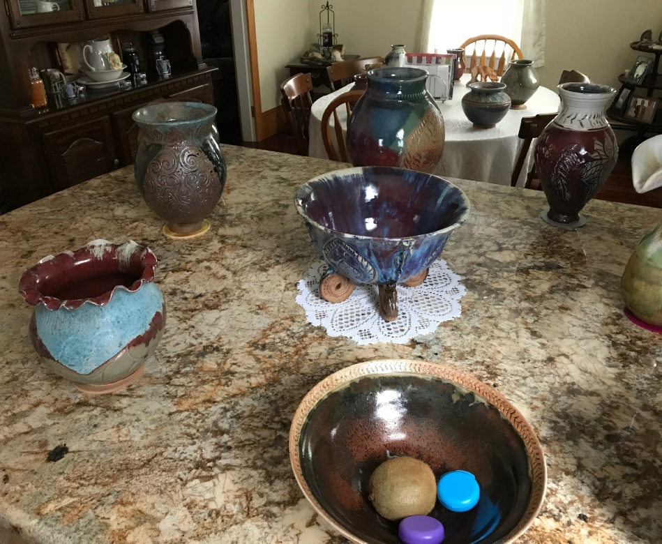 multiple thrown pots by pottery by jamd