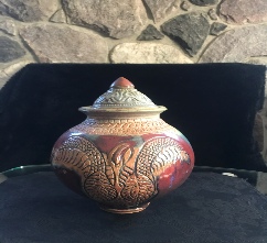unique covered jar made on wheel and hand carved,wood fired. created by PotterJohn Kondra